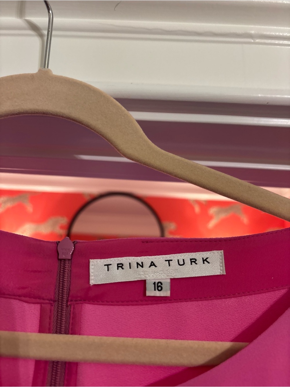 Trina Turk Larsen Shift Dress Size 16 Pink - Picture 4 of 5